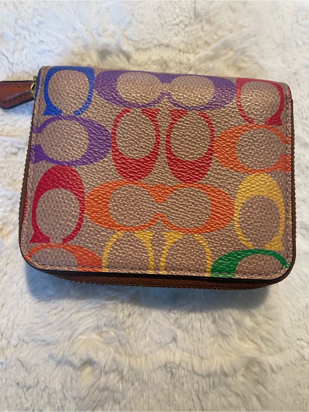 Coach Bill Fold Wallet in Multicolor Signature Canvas
